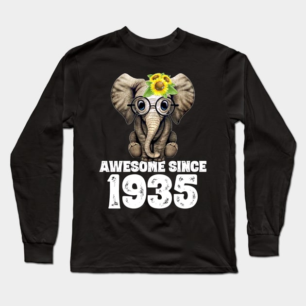 Awesome since 1935 85 Years Old Bday Gift 85th Birthday Long Sleeve T-Shirt by DoorTees